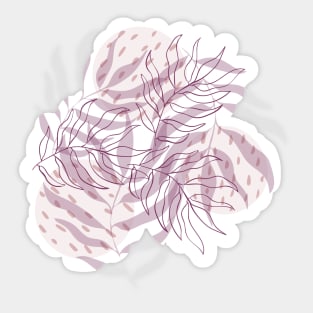 Palm tree leaves tropical exotic pattern Sticker